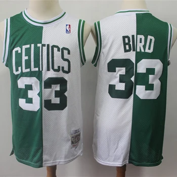 NBA Bostonas Celtics #33 Larry Bird Vīriešu Basketbola Jersey Retro Autentisks Swingman Jersey Šūtas Acs Elpojošs Vīriešu Svīteri