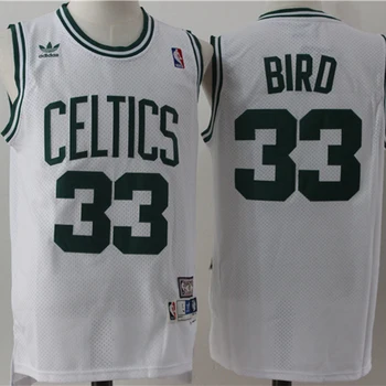 NBA Bostonas Celtics #33 Larry Bird Vīriešu Basketbola Jersey Retro Autentisks Swingman Jersey Šūtas Acs Elpojošs Vīriešu Svīteri