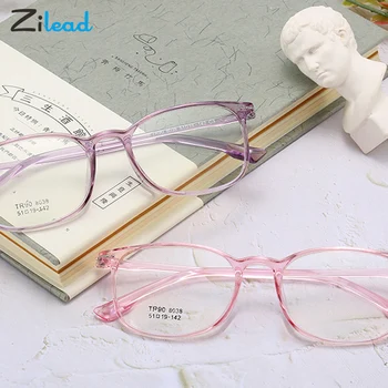 ZIlead Ultra Light TR90 Tuvredzība Brilles Retro Pārredzamu Brilles Rāmis HD Lasīšanas Brilles Modes Tuvredzīgs Brilles Unisex
