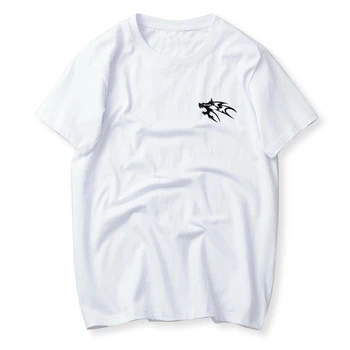 Liela izmēra sieviešu T-krekls plus izmēra 5XL 6XL 7XL 8XL vasaras īsām piedurknēm ar apaļu kakla vilku galvas mīksti kokvilnas black liels T-krekls