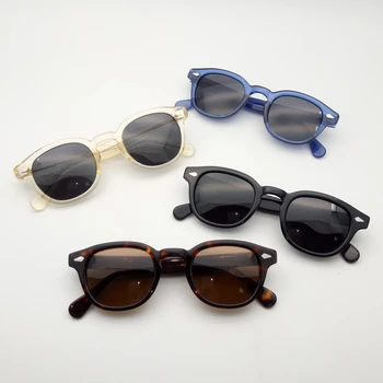 Džonijs Deps Saulesbrilles Vīriešiem, Sievietēm Polarizētas Saules Brilles Acetāta Rāmis Vintage Lemtosh Brilles augstākās kvalitātes 001