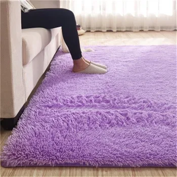 Moderna biezas garās zīda matu paklāja grīdas paklājs Dzīvojamā istaba guļamistaba kafijas galda bay logu gultas segu Tatami paklājs neslīdošs paklājs