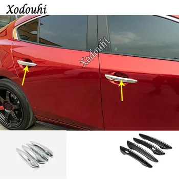 Priekš Mazda 3 Mazda3 Axela M3 2019 2020 Auto Detektoru Melns, ABS Hromēti Durvju Rokturi Elkoņbalsti Margas Stick Lampas Karkasa Paneļu Veidņu