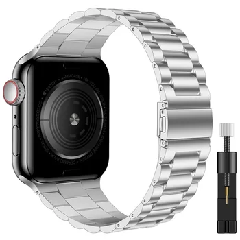 Pulseira apple skatīties se band 44mm 40mm sērija 6 5 4 3 siksna 42mm 38mm par iwatch Nerūsējošā Tērauda watchband Modernizētas adapteri