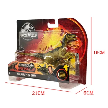 16-20cm Sākotnējā Jurassic Pasaules Rotaļlietas Uzbrukums Pack Velociraptor Triceratops Pūķis PVC Rīcības Attēls Modeli, Lelles, Rotaļlietas Bērniem