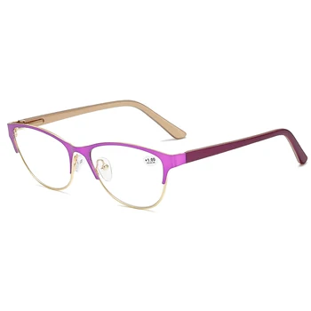 XojoX Modes Cat-eye Lasīšanas Brilles Vīrieši Sievietes High-end Gadījuma Sakausējuma Rāmis HD Brilles Brilles Unisex +1.0 +1.5 +2.0 +2.5