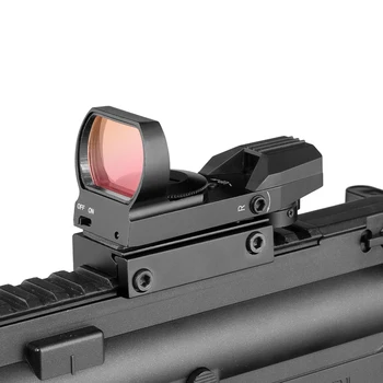 20mm Dzelzceļa Riflescope Medību Optika Hologrāfiskā Red Dot Sight Reflekss 4 Tīkliņš Taktiskās darbības Joma Kolimatora Skats