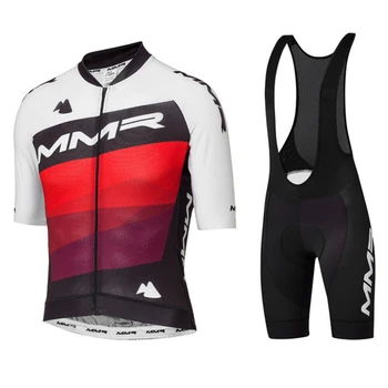 MMR equipe cyclisme maillot ciclista vasarā riteņbraukšana apģērbu vīrieši, kas mtb riteņbraukšana Balts jersey, krūšautlenču bikses, gēla spilvenu mtb velosipēds