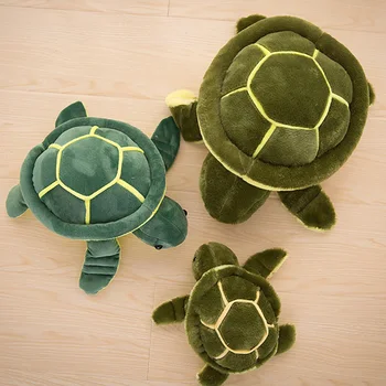 Maza Izmēra Bruņurupucis Pildījumu Plīša Dzīvnieki 23 cm Super Zaļā Dzīvnieku Plīša Bērnu Rotaļu Dāvanu