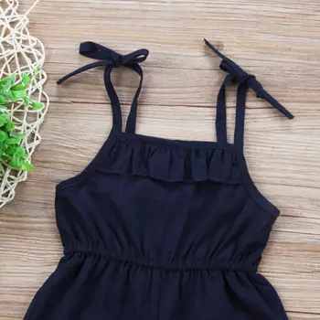 Citgeett Bērniem, Baby Meitenes Ziedu Romper Black Ziedu Jumpsuit Playsuit Apģērbs, Apģērbu Sunsuit Modes 1-6Y