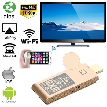 Karstā Nodarbojas Bezvadu Displejs WiFi Dongle 2.4 GHz TV Stick Miracast Airplay DLNA Adapteris Smart Tālruņiem un Tabletēm Uz HDTV