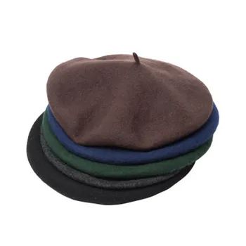 2018 Divējāda Gleznotājs Cepures vilnas berete ziemas vīriešu formālās valkāt profesionālā gadījuma divējāda klp augstas kvalitātes vīriešu cepure karstā