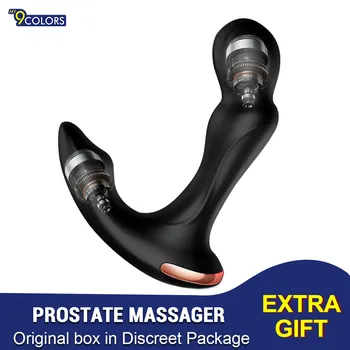 Vīriešu Prostatas Massager Tālvadības Vibrators Butt Plug Anālais Asti Rotējošo Bezvadu Tālvadības pulti, USB Uzlāde Pieaugušo seksa rotaļlietas vīriešiem
