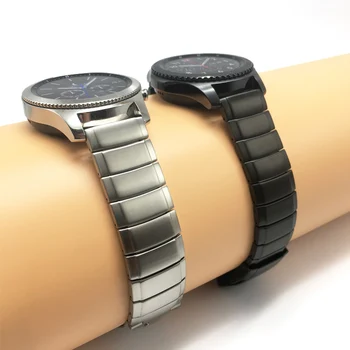 Par Huawei GT Skatīties 22mm Metāla Skatīties Joslas Smago izturīga Konstrukcija Nerūsējošā Tērauda Watchband Samsung Rīku S3 Galaxy 46mm Amazfit 2