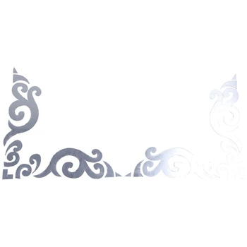 Diagonālās Līnijas Stūrī Akrila Spogulis Sienas Uzlīmes Diy Mājās Apdares Akrila Dekoratīvās Uzlīmes (Sudraba)