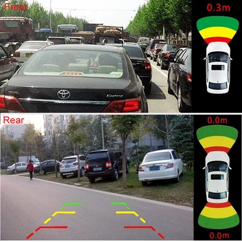 GreenYi Automašīnu Parkošanās Sensori 8 Radariem Video Parkošanās Sistēma Signalizācijas Skaļrunis Autostāvvieta Palīdzības Auto Piederumi Parktronic