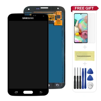 Samsung S5 LCD G900F Displejs LCD Ekrānā Pieskarieties Digitizer Montāža Saderīgas Samsung Galaxy S5 G900 G900M G900A Lcd