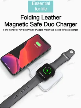 Ebaicase Oriģināls, 2 in 1-Bezvadu Magnētiskais Duo, Lādētājs iPhone 12 Pro Max 12 Mini 20W Qi Fast Charger Apple Skatīties Lādētāju