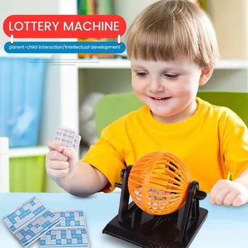 90 Bumbas Un 12 Kārtis Bingo Loto Loterijas Ģimenes Bērnu Spēle, Kas - Būris Bumbiņas Kartes Skaitītāji Party Bingo Spēli Lucky Bumbas Spēle