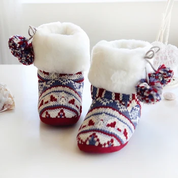 Ziemassvētku Plus Samta sieviešu mājas čības, kurpes Vintage modes Ziemas sabiezēt saglabāt siltu Skotijas stilā mājas apavi