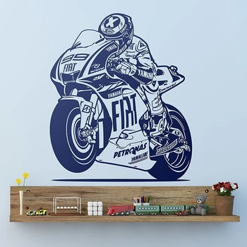 Moto GP Motociklu Sacīkšu Uzlīme Transportlīdzekļa Decal Plakāti, Vinila Sienas Pegatina Dekoru, Sienas Uzlīmes Autobike Racing Uzlīmes