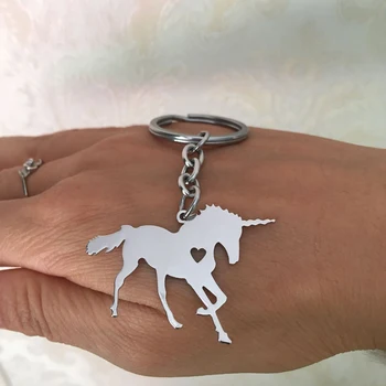 Jauki Unicorn Keychain Zirgu Atslēgu Riņķi Var Iegravēt Viens Vārds 2019 Jaunu ierakstu Dzimšanas dienas Dāvanu YP4189
