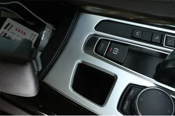 ABS Chrome Centra Konsole Pārnesumu Pārslēgšanas Paneļa Vāku Rāmis Melns BMW X5 X6 F15 F16-2018 Interjera fasonēti izstrādājumi