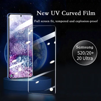 Arvin Rūdīts UV Stikls Samsung S20 Plus S20 Ultra Ekrāna Aizsargs, Pilnas Virsmas Pārklājums Rūdīts Stikls