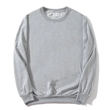 Rudens un ziemas plānas frotē džemperi sporta krekls tīrtoņa krāsu apaļu kakla garas piedurknes