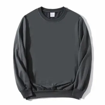 Rudens un ziemas plānas frotē džemperi sporta krekls tīrtoņa krāsu apaļu kakla garas piedurknes