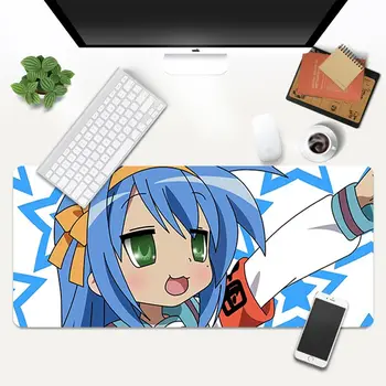 Izumi Konata meitene Skaista Anime spēlētājs spēlēt paklāji, peles paliktnis Spēļu Pele Spilventiņu Lielu Deak Mat 700x300mm par overwatch/cs iet