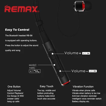 REMAX RB-S6 Austiņas Bluetooth 5.0 Profesionālās Tuning Bezvadu Austiņas Vairākpunktu Savienojuma Smart Trokšņa Samazināšanas Austiņas