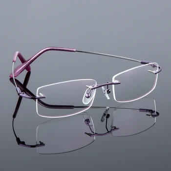 SWOKENCE bez apmales Zilā Gaisma Pretbloķēšanas Tuvredzība Brilles -0.5, lai -8.0 Vīrieši Sievietes Sakausējuma Recepšu Brilles Tuvredzīgs F091