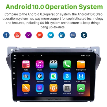 Seicane 9 collu Android 10.0 2GBRAM Auto GPS Navigācija Radio Multimediju Atskaņotāju Suzuki alto 2009 2010 2011 2012 2013. - 2016. gada