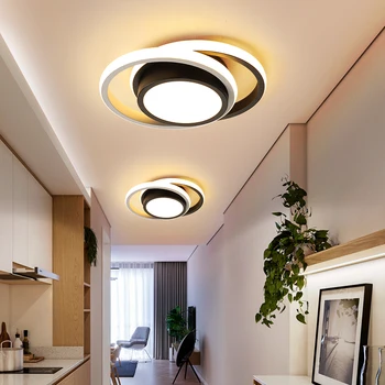 Mūsdienu LED griestu lampas virtuves, guļamistabas eju koridors, balkons, ieejas Apaļa / kvadrātveida mūsdienu LED griestu lampas mājās