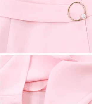 Sieviešu svārki uzvalks biroja profesiju profesionālās valkāt interviju Pavasarī un rudenī slim rozā jaka žakete Slim augsta vidukļa svārki