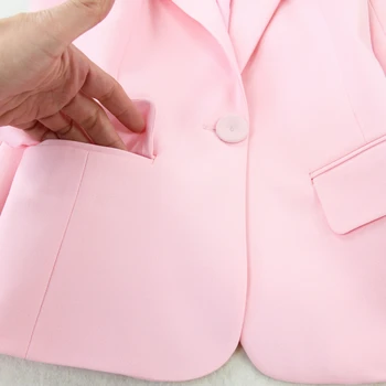 Sieviešu svārki uzvalks biroja profesiju profesionālās valkāt interviju Pavasarī un rudenī slim rozā jaka žakete Slim augsta vidukļa svārki
