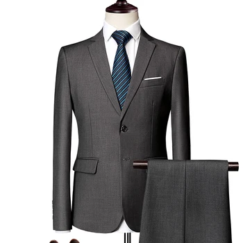 Vīriešu Uzvalki 2020 =Ciets Oficiālu Darbu, Biznesa Uzvalku vīrietis 3 Gabals Gadījuma =kāzu svinības, =slim fit uzvalks Āzijas Izmēra