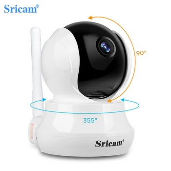 Sricam SP020 HD 3.0 MP IP Kameras 1296P Mini CCTV Wifi PTZ Kameras Smart Mājas Signalizācijas 360° Mobile Remote View Bezvadu Baby Monitor