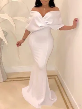 Sexy White Dubaija Pie Pleca Vakara Kleitas Sirēna Cape Piedurknēm Grīdas Garums ir Oficiāls pasākums Balli Puse Kleitas vestidos