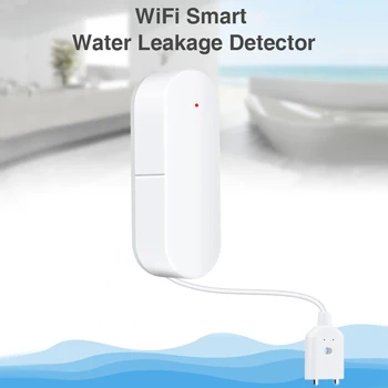 WIFI Ūdens Noplūdes Detektors, Ūdens Noplūdes Sensors Bezvadu Ūdens Līmeņa Detektors, Ūdens Noplūdes Signalizācijas Sensors Mājas Ūdensizturīgs Smart Remote