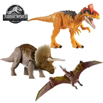 Jurassic Pasaules Skaņas Efektus Dinozauru Rotaļlietas Rīcības Attēls Triceratops Cryolophosaurus Pterodaktils Rotaļlietas Bērniem Attēls Dāvanas
