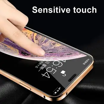 Magnētiskā Adsorbcijas Rūdīts Stikls Privātuma Metāla Telefonu Gadījumā Coque 360 Magnēts Antispy Vāciņš iPhone XR XS X 11 Pro Max 8 7 6s