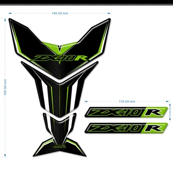 Emblēmu Emblēmu, Logo, Par Kawasaki Ninja ZX-10R ZX10R ZX 10R Tvertne Pad Aptecētājs Ceļa TankPads Uzlīmes 2016 2017 2018 2019 2020