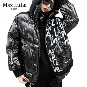 Max LuLu Korejiešu Dizaineru Modes Dāmas Gadījuma Zaudēt Kapuci Polsterēta Mēteļi Sieviešu Vintage Trikotāžas Qulited Žaketes Lielgabarīta Apģērbu