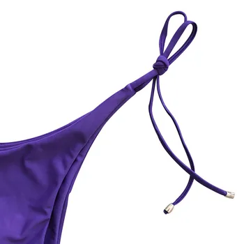 Sieviešu Slim Fit Bikini Komplekts Stieples Bezmaksas Mežģīnes Up Cietā Krāsas Peldkostīmi Pludmalē Sauļoties, Peldēties Nēsā