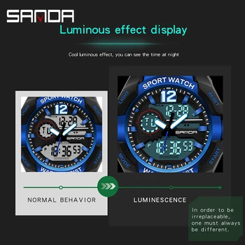 Modes Pulkstenis Digitālais pulkstenis Vīriešu Ūdensnecaurlaidīgs Pulksteņi LED Šoks Elektronisko Militārās Sporta Skatīties, Vīriešu rokas pulksteņi Relogio Reloj