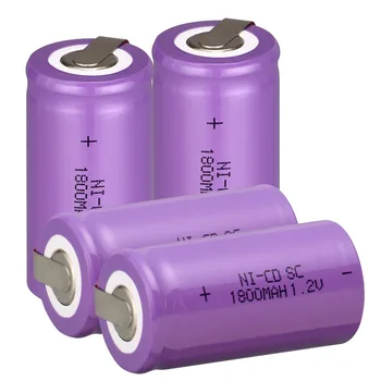 2~15Pcs Anmas Jauda 1.2 V 1800mAh Ni-Cd Sub C SC NiCd Akumulators Baterijas & Tab Purpura Krāsa