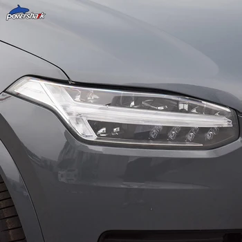 2 Gab., Auto Lukturu Krāsa Melna ar aizsargplēvi Pārredzamu TPU Uzlīmi Volvo XC90 2016 2017 2018 2019 2020 Piederumi