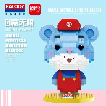 801pcs+Balody 18163 Maziem Celtniecības Bloki Cute Karikatūra Dzīvnieku Peli Anime attēls Salikts Mini Ķieģeļi Rotaļlietas Bērniem Dāvanas